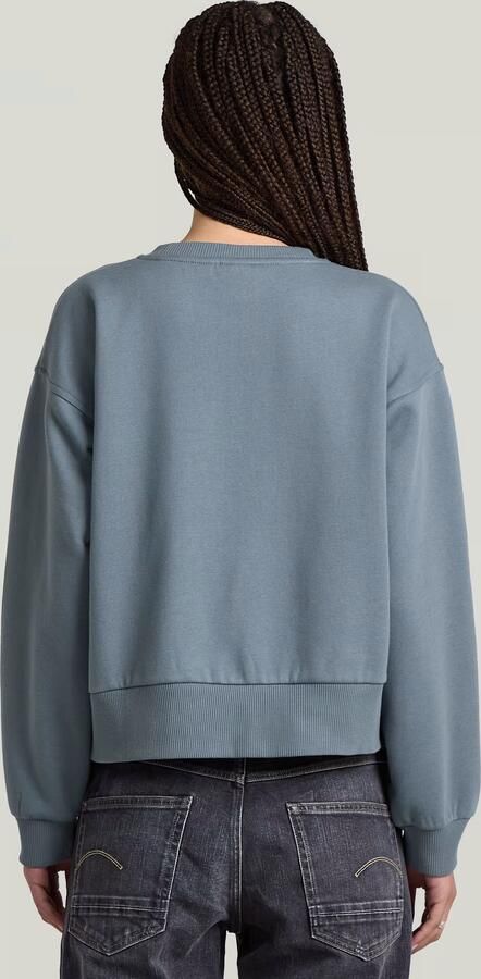 G-Star RAW Premium Core Cropped Loose Sweater Grijs Dames - Foto 6