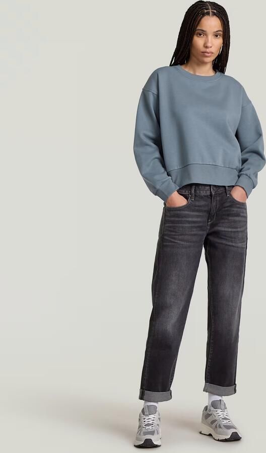 G-Star RAW Premium Core Cropped Loose Sweater Grijs Dames - Foto 3