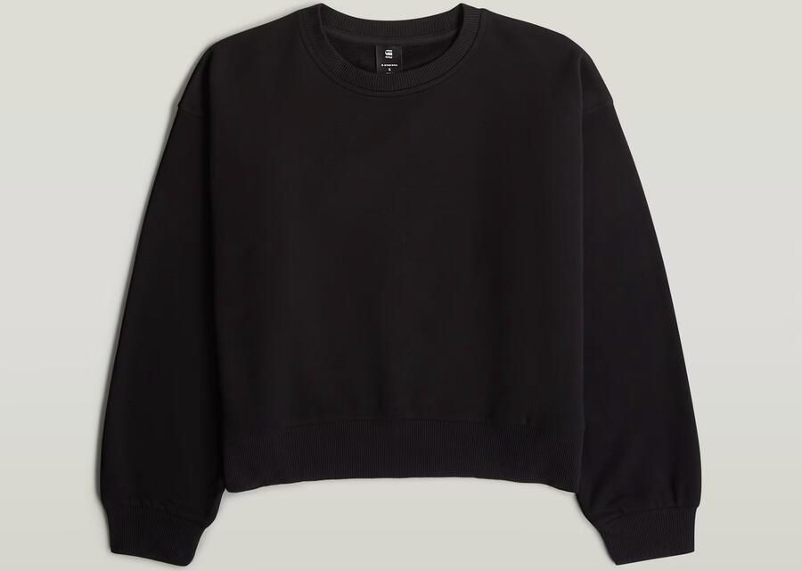 G-Star RAW Premium Core Cropped Loose Sweater Zwart Dames - Foto 3