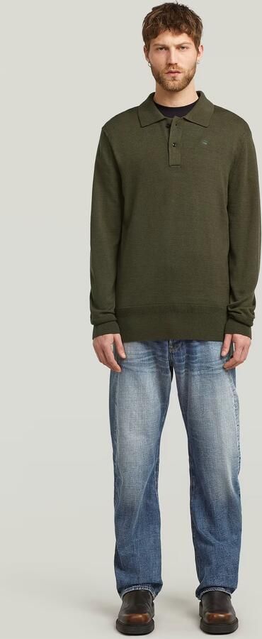 G-Star RAW Premium Core Dunda Gebreide Polo Grijs Heren - Foto 6