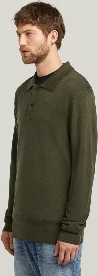 G-Star RAW Premium Core Dunda Gebreide Polo Grijs Heren - Foto 7