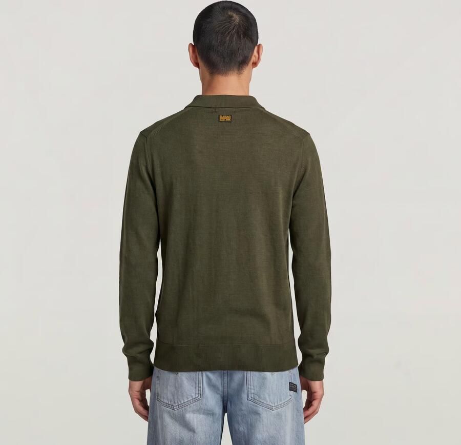 G-Star RAW Premium Core Dunda Gebreide Polo Grijs Heren - Foto 3