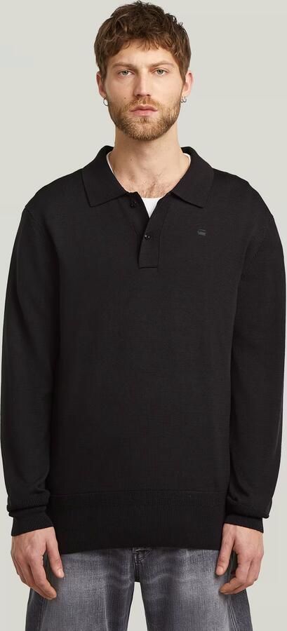 G-Star RAW Premium Core Dunda Gebreide Polo Zwart Heren
