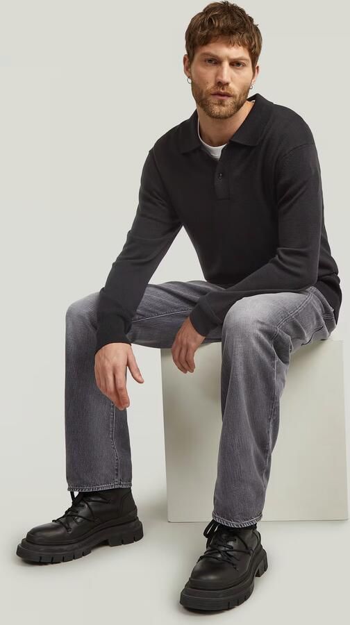G-Star RAW Premium Core Dunda Gebreide Polo Zwart Heren - Foto 5