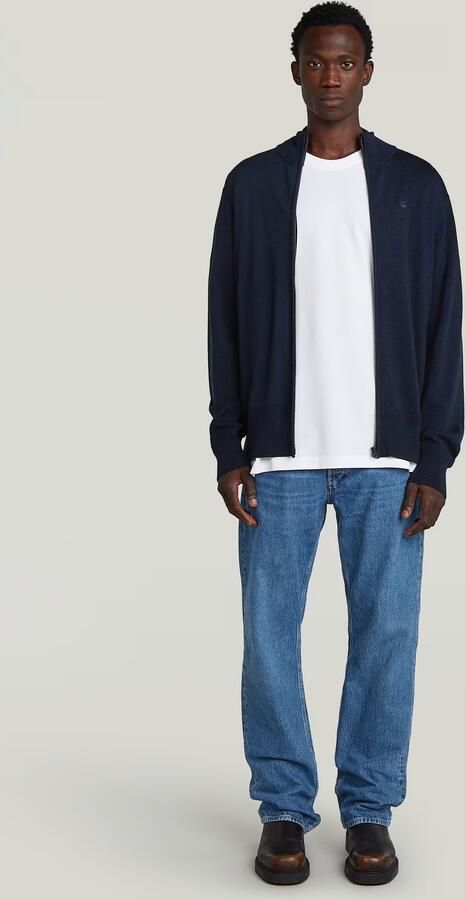 G-Star RAW Premium Core Full Zip Gebreide Trui Donkerblauw Heren - Foto 5