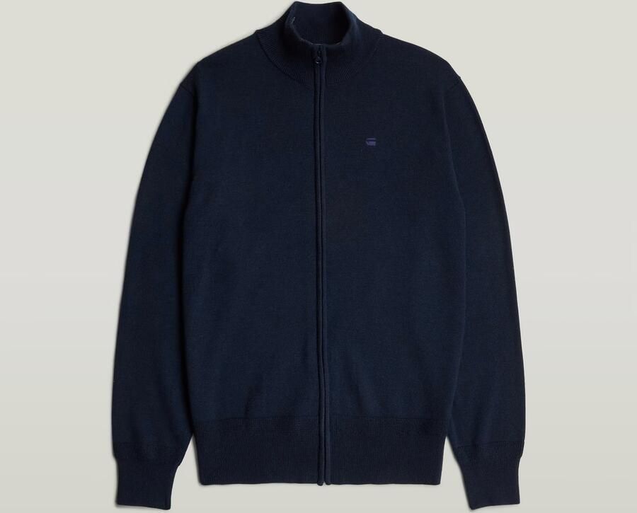 G-Star RAW Premium Core Full Zip Gebreide Trui Donkerblauw Heren - Foto 4