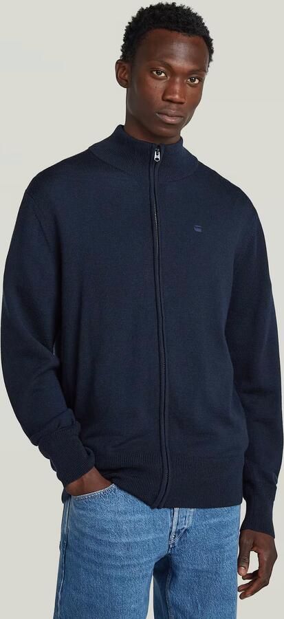 G-Star RAW Premium Core Full Zip Gebreide Trui Donkerblauw Heren - Foto 7