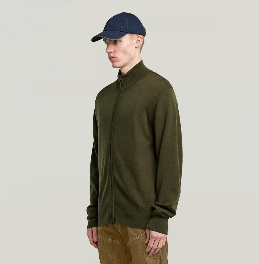 G-Star RAW Premium Core Full Zip Gebreide Trui Grijs Heren - Foto 3