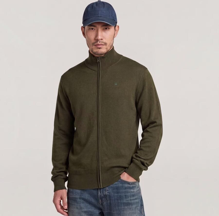 G-Star RAW Premium Core Full Zip Gebreide Trui Grijs Heren - Foto 4