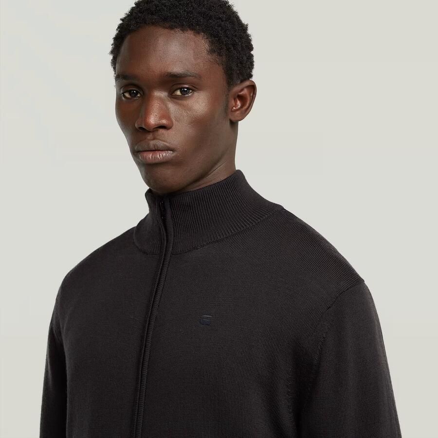 G-Star RAW Premium Core Full Zip Gebreide Trui Zwart Heren - Foto 2