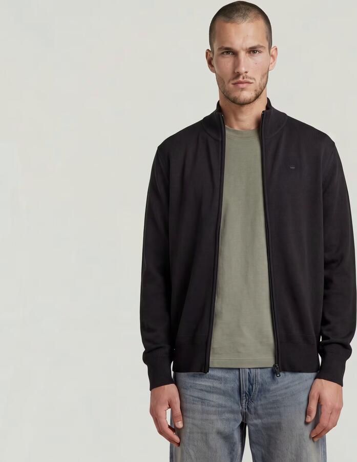 G-Star RAW Premium Core Full Zip Gebreide Trui Zwart Heren - Foto 3