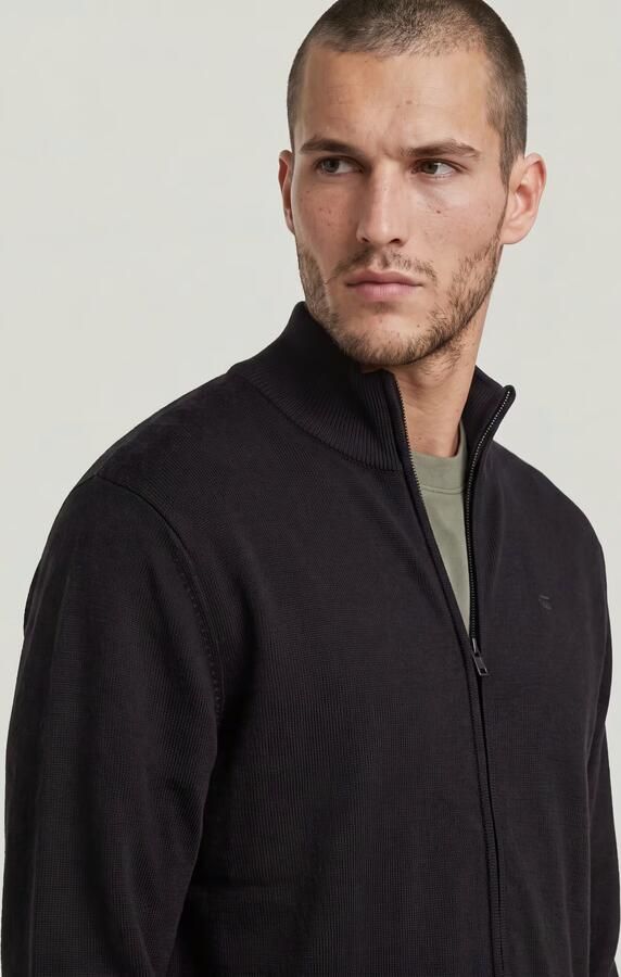 G-Star RAW Premium Core Full Zip Gebreide Trui Zwart Heren - Foto 5