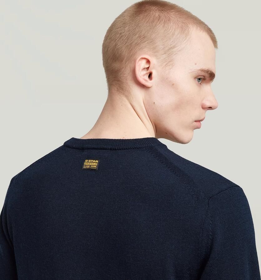 G-Star RAW Premium Core Gebreide Trui Donkerblauw Heren - Foto 4