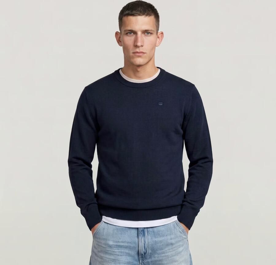 G-Star RAW Premium Core Gebreide Trui Donkerblauw Heren - Foto 4