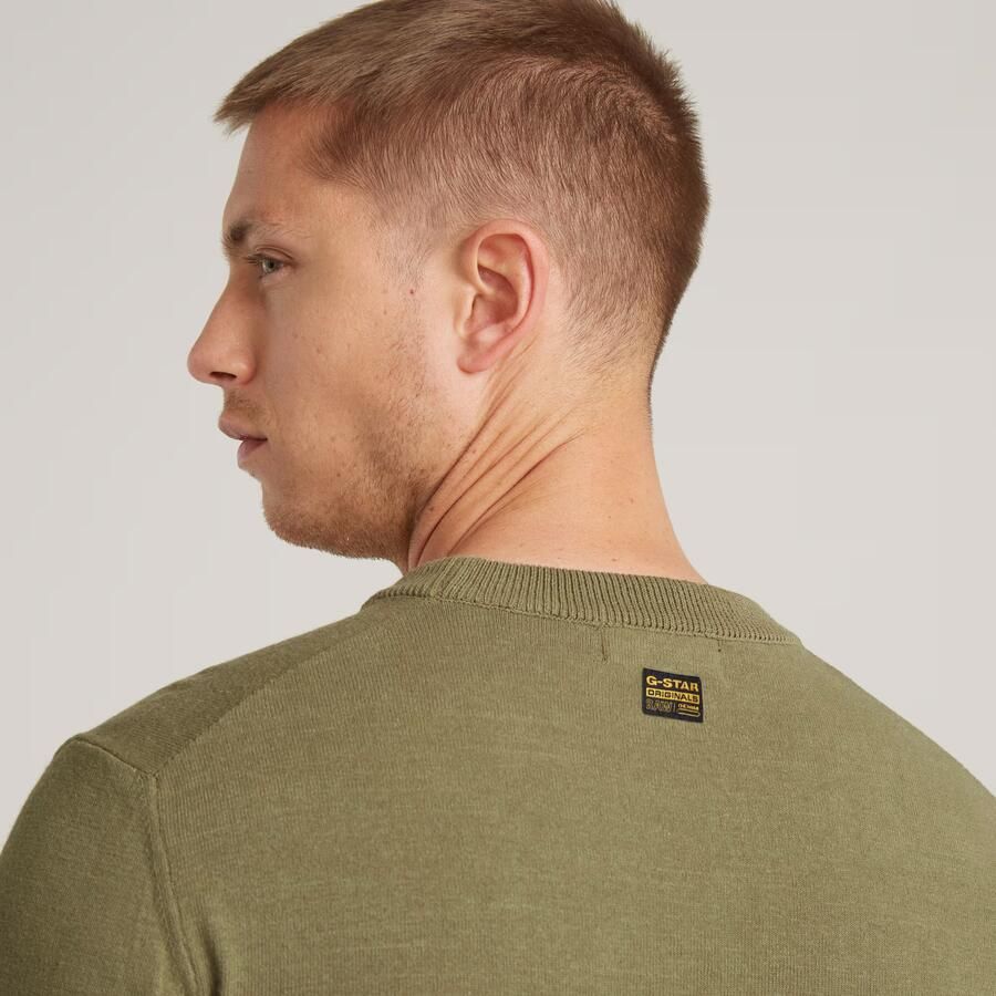G-Star RAW Premium Core Gebreide Trui Groen Heren