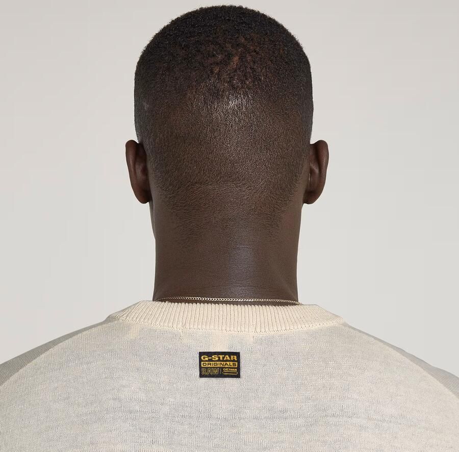 G-Star RAW Premium Core Gebreide Trui Wit Heren - Foto 5
