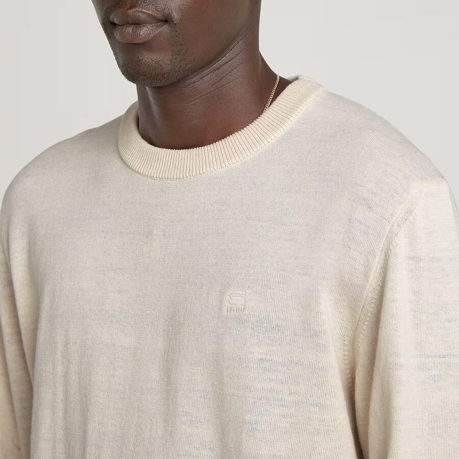 G-Star RAW Premium Core Gebreide Trui Wit Heren - Foto 3