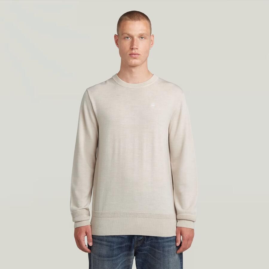 G-Star RAW Premium Core Gebreide Trui Wit Heren
