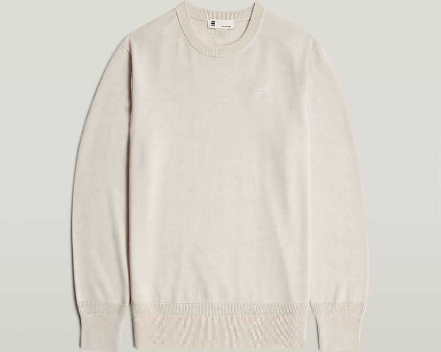 G-Star RAW Premium Core Gebreide Trui Wit Heren - Foto 4