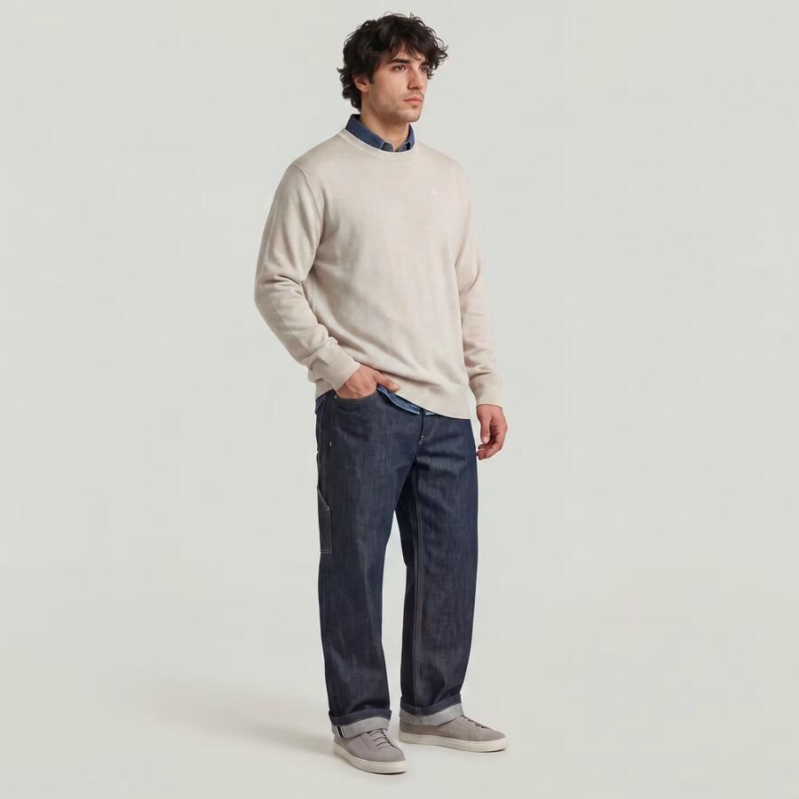 G-Star RAW Premium Core Gebreide Trui Wit Heren - Foto 3