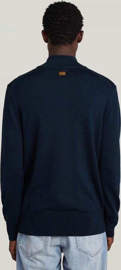 G-Star RAW Premium Core Half Zip Gebreide Trui Donkerblauw Heren - Foto 6