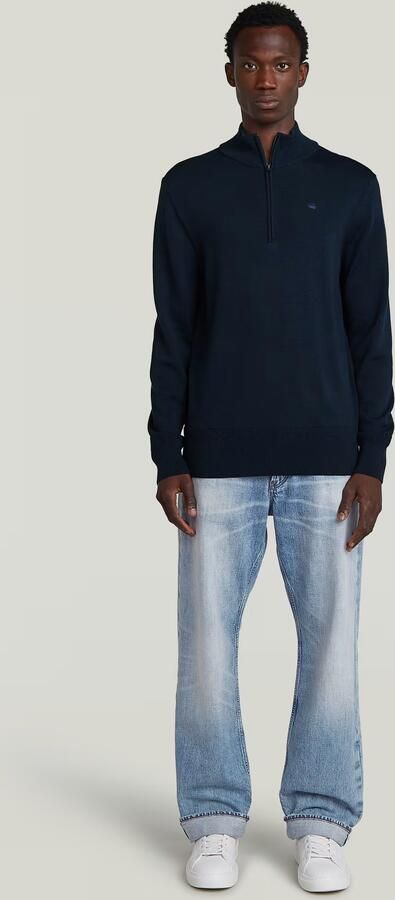 G-Star RAW Premium Core Half Zip Gebreide Trui Donkerblauw Heren - Foto 7