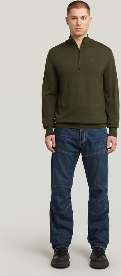 G-Star RAW Premium Core Half Zip Gebreide Trui Grijs Heren - Foto 7