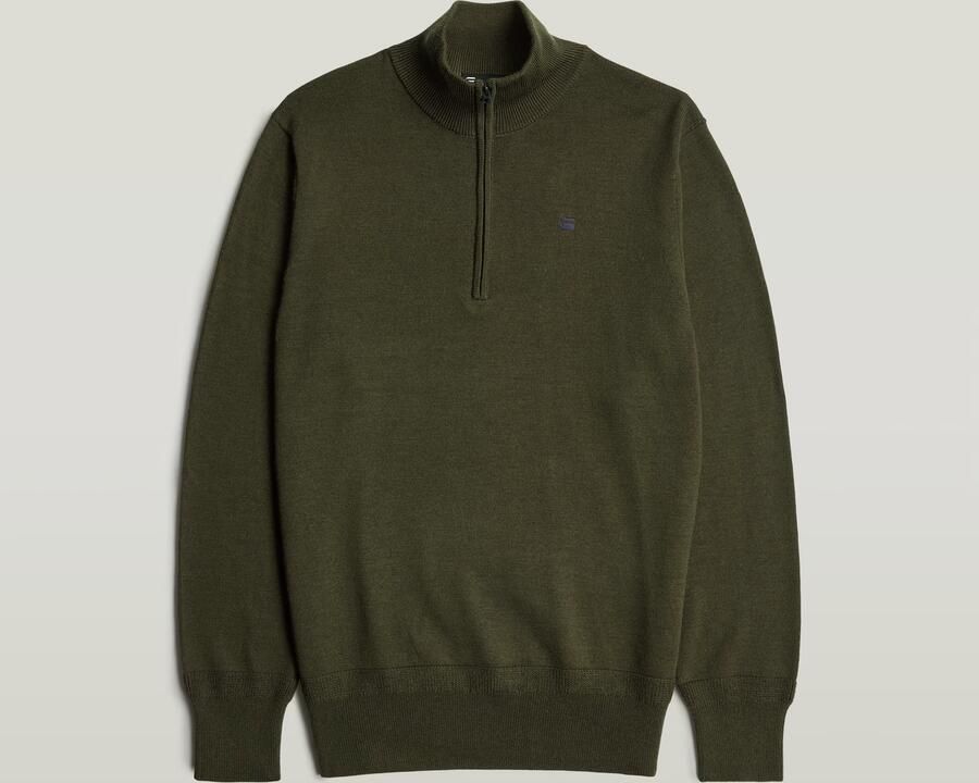 G-Star RAW Premium Core Half Zip Gebreide Trui Grijs Heren - Foto 5