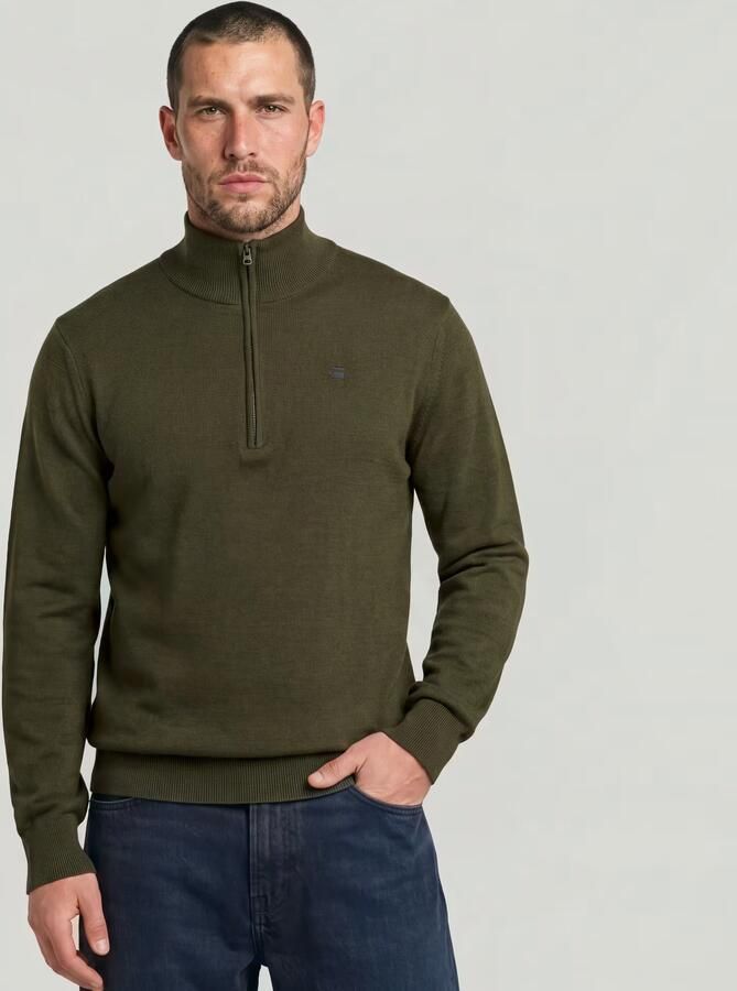 G-Star RAW Premium Core Half Zip Gebreide Trui Grijs Heren - Foto 4