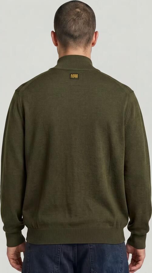 G-Star RAW Premium Core Half Zip Gebreide Trui Grijs Heren - Foto 5