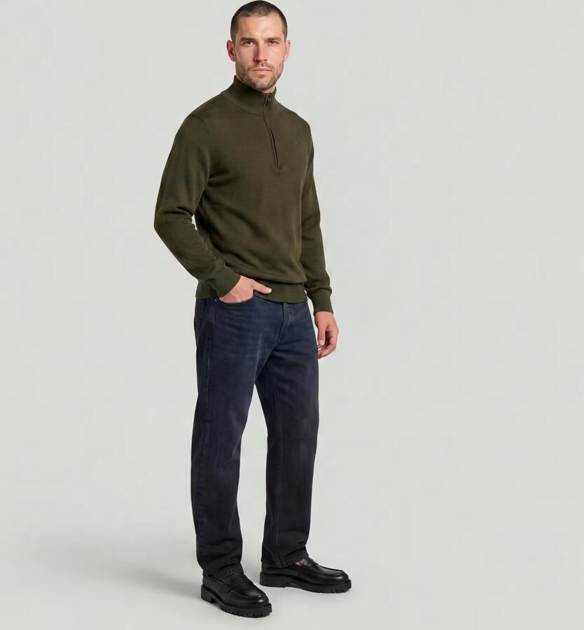 G-Star RAW Premium Core Half Zip Gebreide Trui Grijs Heren - Foto 3