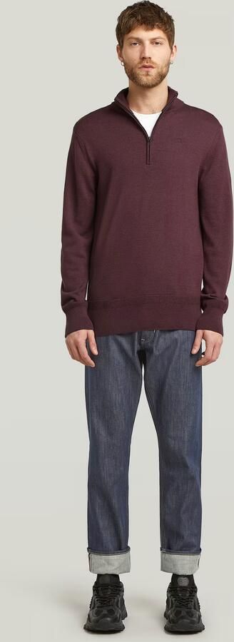 G-Star RAW Premium Core Half Zip Gebreide Trui Rood Heren - Foto 7