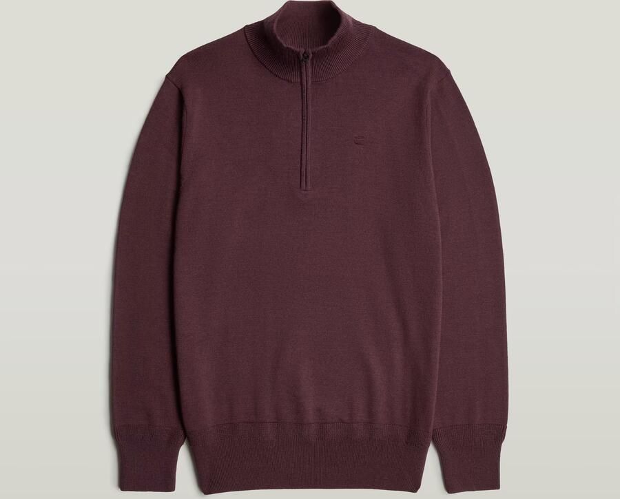 G-Star RAW Premium Core Half Zip Gebreide Trui Rood Heren - Foto 3