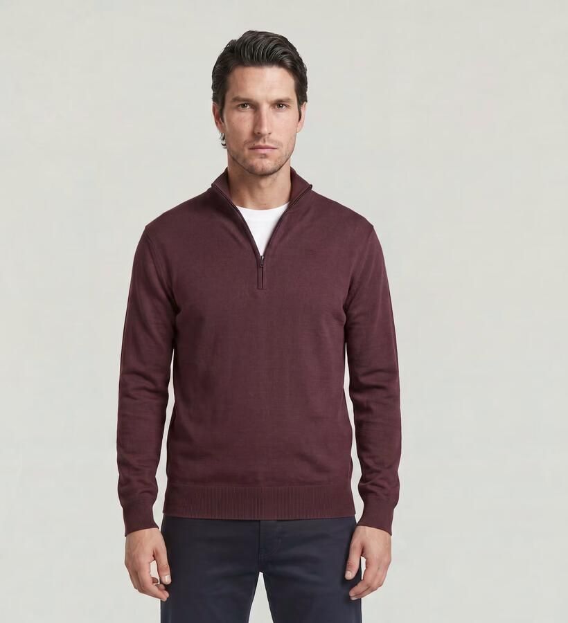 G-Star RAW Premium Core Half Zip Gebreide Trui Rood Heren - Foto 3