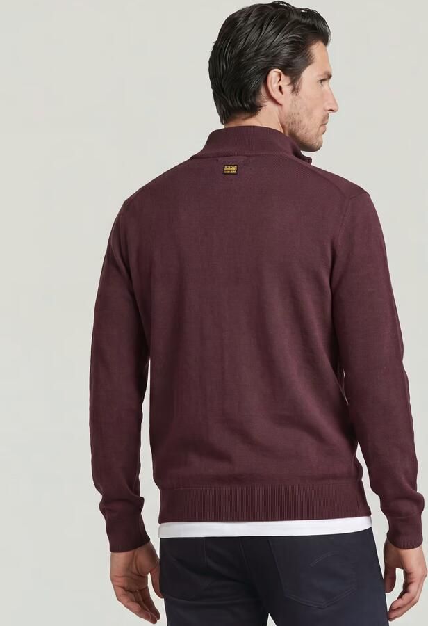 G-Star RAW Premium Core Half Zip Gebreide Trui Rood Heren - Foto 5