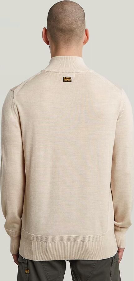 G-Star RAW Premium Core Half Zip Gebreide Trui Wit Heren - Foto 6