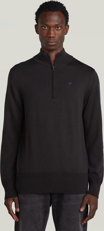 G-Star RAW Premium Core Half Zip Gebreide Trui Zwart Heren