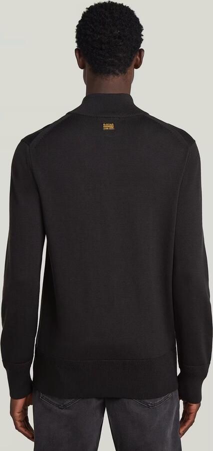 G-Star RAW Premium Core Half Zip Gebreide Trui Zwart Heren - Foto 6