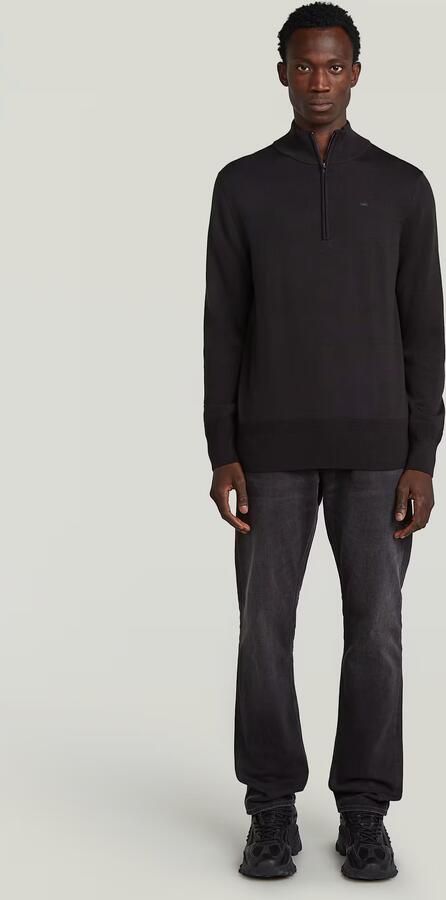 G-Star RAW Premium Core Half Zip Gebreide Trui Zwart Heren - Foto 5