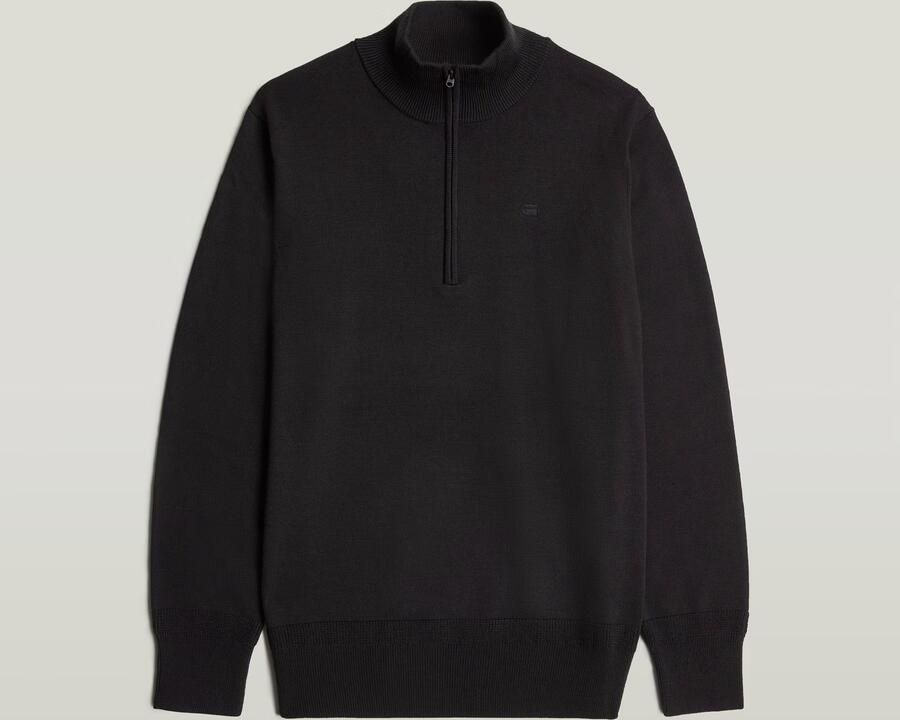 G-Star RAW Premium Core Half Zip Gebreide Trui Zwart Heren - Foto 4