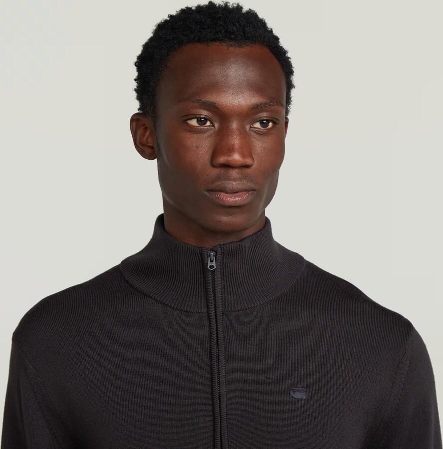 G-Star RAW Premium Core Half Zip Gebreide Trui Zwart Heren - Foto 3