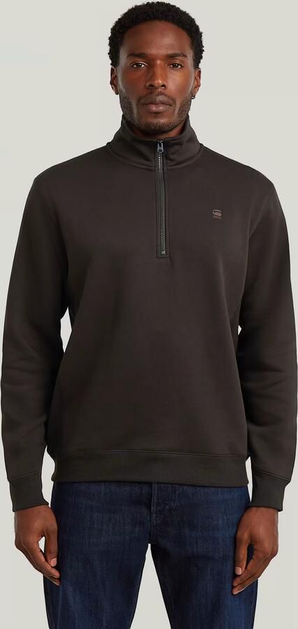 G-Star RAW Premium Core Half Zip Sweater Bruin Heren