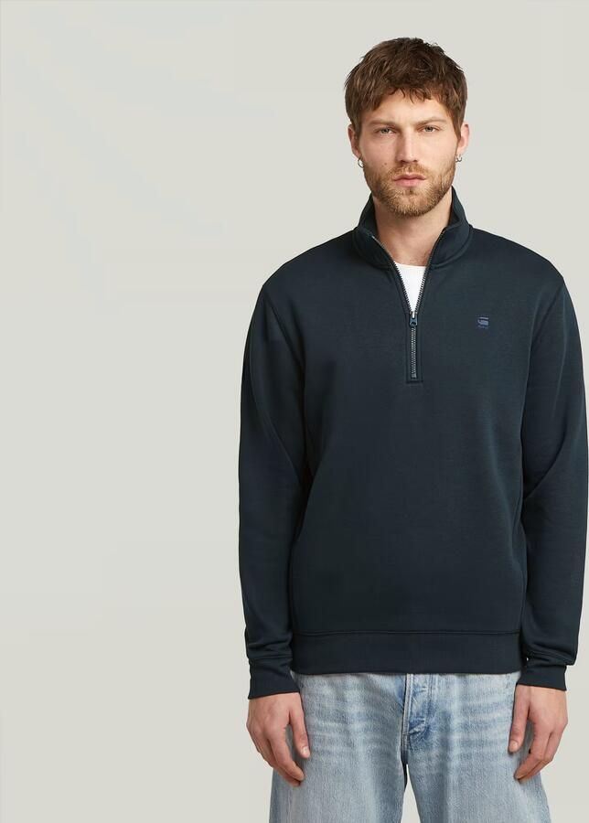G-STAR RAW Heren Truien & Vesten Premium Core Half Zip R Sw L\s Donkerblauw - Foto 8