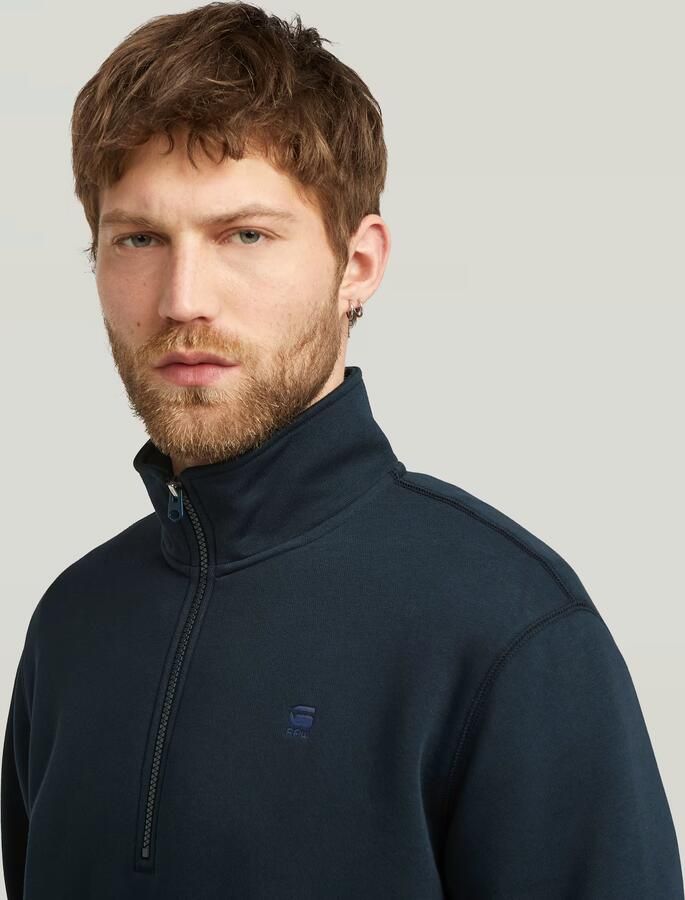 G-STAR RAW Heren Truien & Vesten Premium Core Half Zip R Sw L\s Donkerblauw - Foto 6