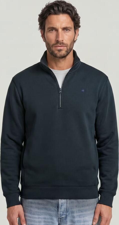 G-STAR RAW Heren Truien & Vesten Premium Core Half Zip R Sw L\s Donkerblauw - Foto 14