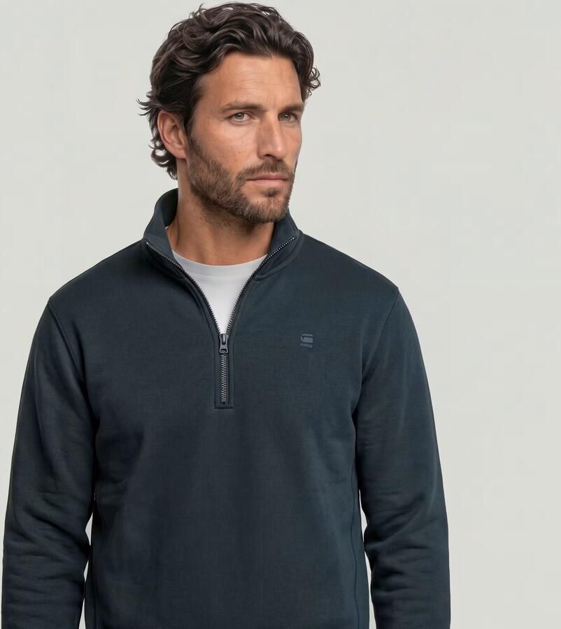 G-STAR RAW Heren Truien & Vesten Premium Core Half Zip R Sw L\s Donkerblauw - Foto 7