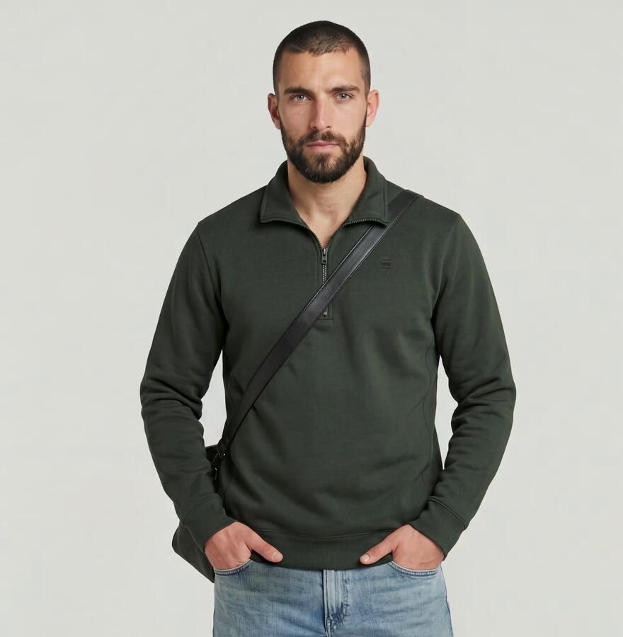 G-STAR RAW Heren Truien & Vesten Premium Core Half Zip R Sw L\s Grijs - Foto 14