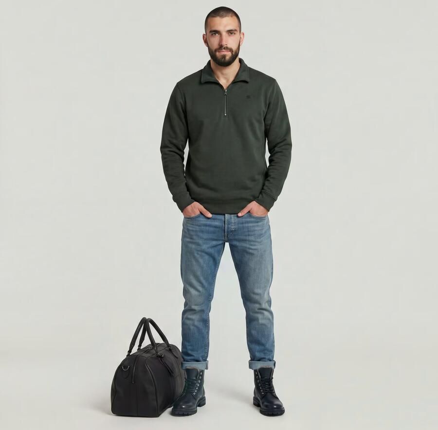 G-STAR RAW Heren Truien & Vesten Premium Core Half Zip R Sw L\s Grijs - Foto 12
