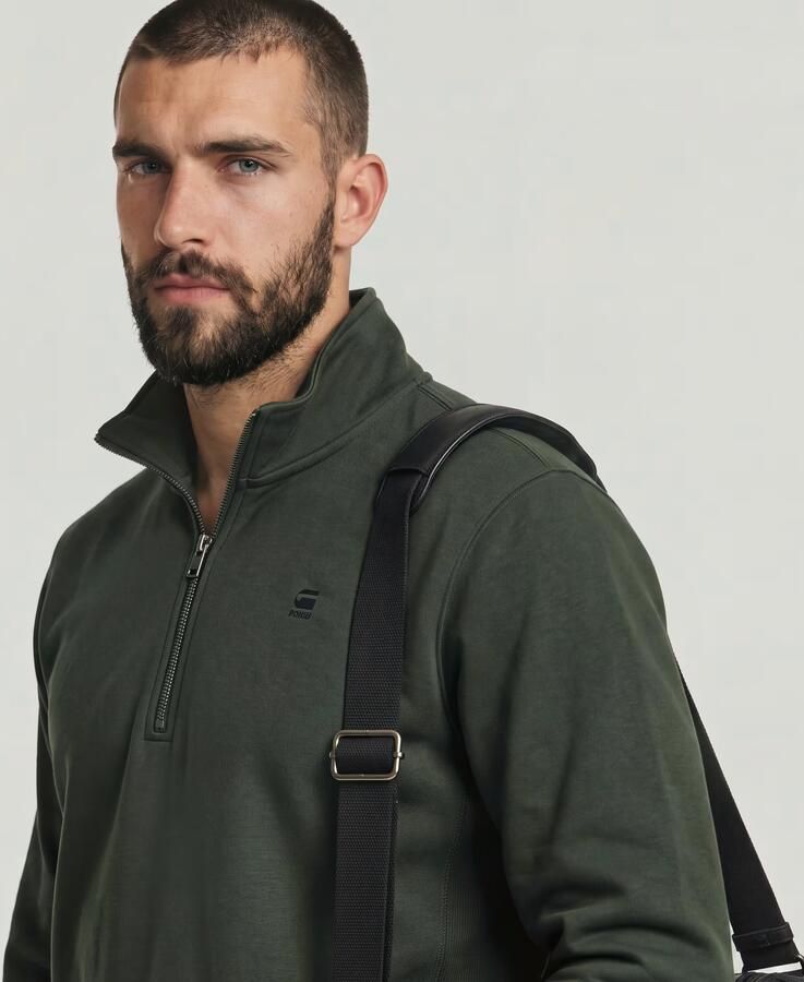 G-STAR RAW Heren Truien & Vesten Premium Core Half Zip R Sw L\s Grijs - Foto 16