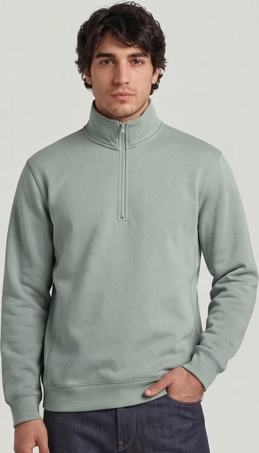 G-Star RAW Premium Core Half Zip Sweater Lichtblauw Heren - Foto 10